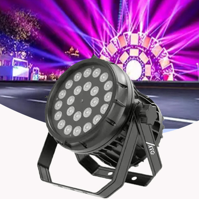 ফুল কালার 6 ইন 1 প্লাস্টিক LED PAR লাইট 7500K আউটডোর স্টেজ আলোর জন্য