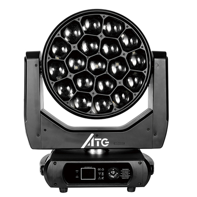 DMX512 মঞ্চ আলোকসজ্জা ডিজে আলোকসজ্জা সরঞ্জাম 19*20W মৌমাছি চোখ জুম চলন্ত হেডলাইট ইভেন্ট মঞ্চ বিবাহের ডিস্কো জন্য
